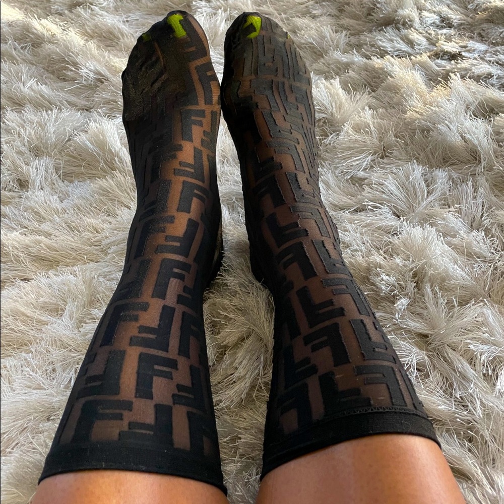 Black Fendi Socks